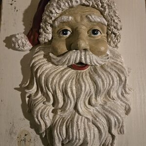 Vintage Santa Head Door Decor